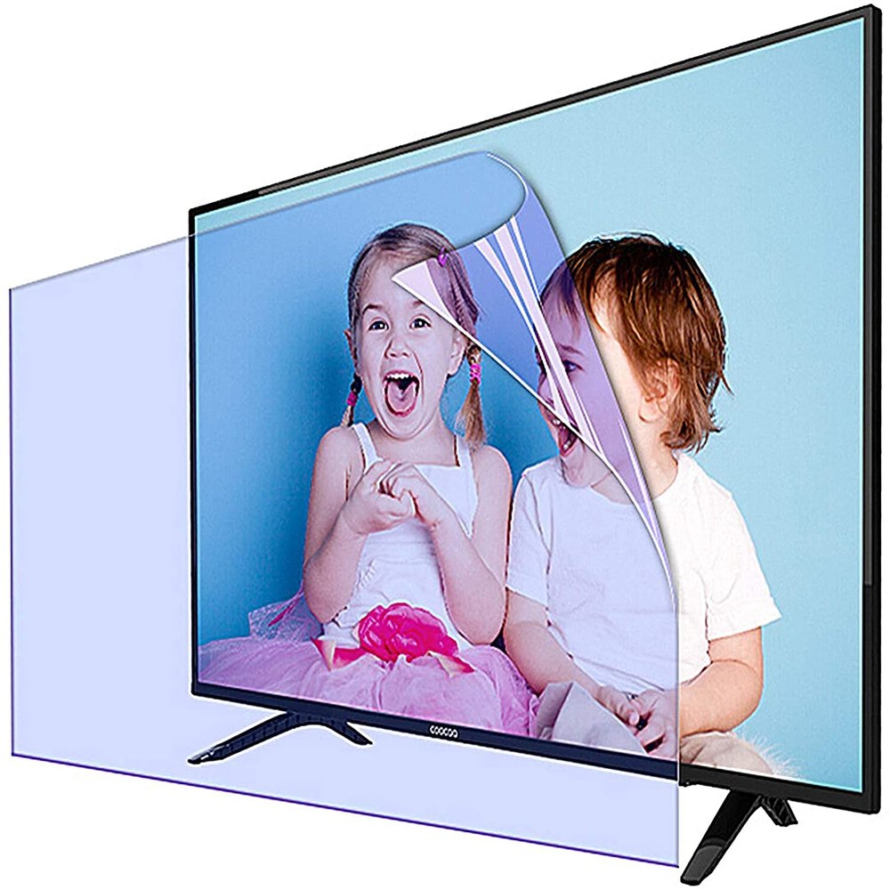 50-75 Inch Anti Glare Anti Break LCD TV Screen Protector,Blue Light Filter,Shielding UV and Radiation Monitor Filter,Protect Your Eyes,55" 1211 * 682