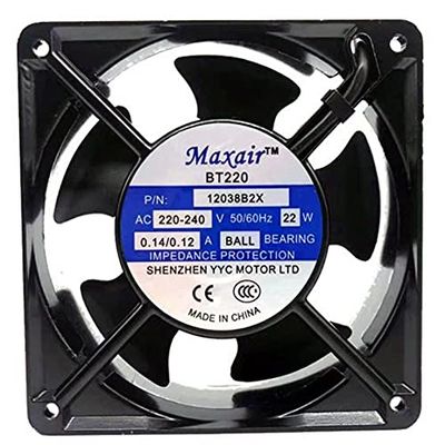 12038B2X Maxair BT220 220V 22W 0.14/0.12A 120mm Cooling Fan