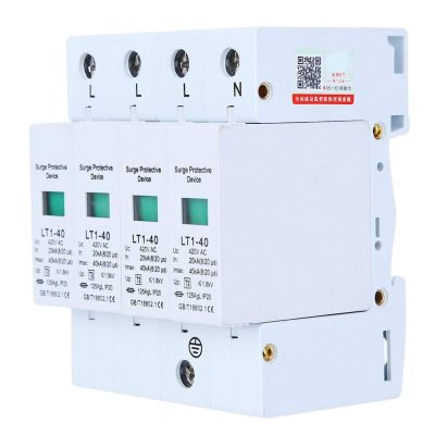 4P LT140 Surge Protector40ka Protection Module Appliances Low Voltage Arrester White