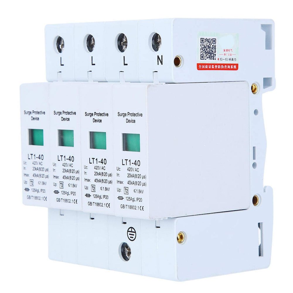 4P LT140 Surge Protector40ka Protection Module Appliances Low Voltage Arrester White