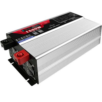 ZWJABYY Pure Sine Wave Power Inverter 1000W 1500W 2000W 3000W 12V 24V Dc to 110V 220V Ac with LCD Display and Remote Controller 2 Ac Outlets and 6 USB 2.1A Port,1500W-24Vto110V