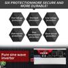 12V 24V Dc To 110V 220V Ac Inverter For Car 1000W 1500W 2000W 3000W Pure Sine Wave Inverter With Remote Control 2 Ac Outlets And 6 Usb 2.1A Port For Rv Car Solar System Emergency.,2000W-12Vto110V view 4