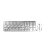 CHERRY DW 9100 Slim Wireless Keyboard and Mouse Set Combo Rechargeable with SX Scissor Mechanism, Silent keystroke Quiet Typing with Thin Design for Work or Home Office. (White & Silver) view 1