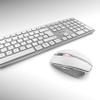CHERRY DW 9100 Slim Wireless Keyboard and Mouse Set Combo Rechargeable with SX Scissor Mechanism, Silent keystroke Quiet Typing with Thin Design for Work or Home Office. (White & Silver) view 2