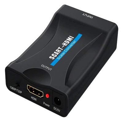 PremiumCord SCART to HDMI Converter with 230V Power Supply Full HD 1080p Resolution Black