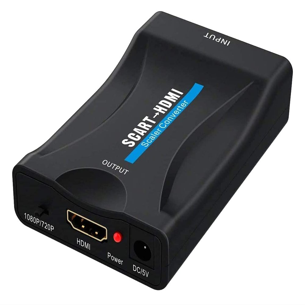 PremiumCord SCART to HDMI Converter with 230V Power Supply Full HD 1080p Resolution Black