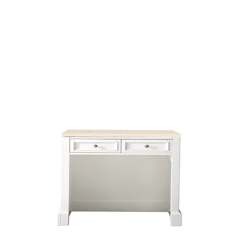 De Soto 30in Countertop Unit, Bright White w/ 3 CM Eternal Marfil Quartz Top