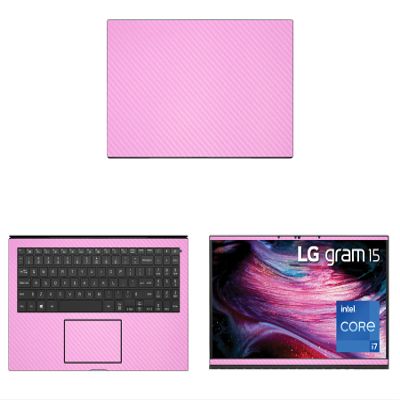 Decalrus - Protective Decal for The LG Gram 15Z90P (15.6" Screen) Laptop Pink Carbon Fiber Vinyl Cover wrap CFlgGram15_15Z90pPink