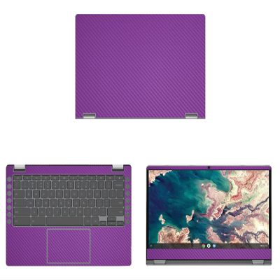 Decalrus - Protective Decal for The Lenovo Chromebook Flex 5 13 2-in-1 (13.3" Screen) Laptop Purple Carbon Fiber wrap CFlenovoChrmbkFlex5_13Purple
