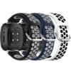 3 Pack Bands Compatible with AGPTEK LW11 Replacement 22mm Quick Release Soft Silicone Waterproof Two-Color for Women Men with Breathable Holes Wristband for AGPTEK IP68 Smart Watch (Tricolor-B) view 1