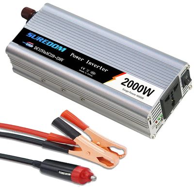 ZWJABYY 12V 24V to 110V 220V Inverter for Car 1000W 1200W 1500W 2000W Power Inverters-Truck/Rv Inverter-with USB Charger and Ac Charging Ports-for Laptop- Smartphone-Camera,2000W-12Vto110v