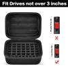 Comecase USB Flash Drive Case, Thumb Drive, Memory Card SD SDXC SDHC Card Holder Organizer, Electronic Accessories Storage Bag for SanDisk/SamData/Samsung/TOPESEL/PNY view 3