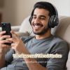 KVIDIO Bluetooth Headphones Over Ear, 65 Hours Playtime Wireless Headphones with Microphone, Foldable Lightweight Headset with Deep Bass, HiFi Stereo Sound Low Latency for Travel Work Cellphone view 4
