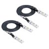 10Gtek SFP+ DAC Twinax Cable - 10GBASE-CU Passive Direct Attach Copper SFP Cable for Cisco SFP-H10GB-CU2M, Ubiquiti UniFi UC-DAC-SFP+, Meraki, Fortinet, D-Link, 2-Meter(6.6ft), 2-Pack view 1