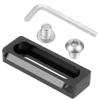 FEICHAO Camera Rail Slider 48mm Quick Release with NATO Clamp Rosette M6 Thread Mount for Anti-Off Top Handle Clamp DSLR Camera Cage Extension view 4