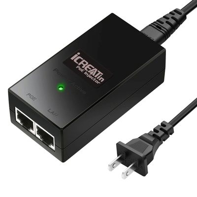 30W Gigabit POE+ Injector Adapter, IEEE 802.3at / 802.3af Compliant, 10/100/1000Mbps RJ45, Repace for Ubiquiti U-POE-at,U-POE-af, POE-48-24W-G, TP-Link TL-POE160S, TRENDnet TPE-115GI