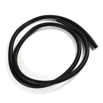 Aicosineg Cable Sleeves 8.2ft 2/3 Inch Electrical Conduits Non-Split Wire Loom Tubing Corrugated Tube Polyethylene Hose Cover for Home Outdoor Automotive Marine Wire Harness Wrap Black 1 PCS