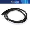 Aicosineg Cable Sleeves 8.2ft 2/3 Inch Electrical Conduits Non-Split Wire Loom Tubing Corrugated Tube Polyethylene Hose Cover for Home Outdoor Automotive Marine Wire Harness Wrap Black 1 PCS view 3