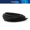 Aicosineg Cable Sleeves 19.68ft 0.25Inch Electrical Conduits Non-Split Wire Loom Tubing Corrugated Tube Flexible Polyethylene Hose Cover for Home Outdoor Automotive Marine Wire Harness Wrap Black view 2