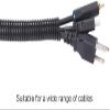 Aicosineg Cable Sleeves 19.68ft 0.25Inch Electrical Conduits Non-Split Wire Loom Tubing Corrugated Tube Flexible Polyethylene Hose Cover for Home Outdoor Automotive Marine Wire Harness Wrap Black view 4