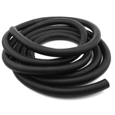 Aicosineg 19.68ft 1-1/7 Inch Non-Split Wire Loom Tubing Corrugated Tube Polyethylene Hose Cover for Home Outdoor Automotive Marine Wire Harness Wrap Cover Sleeve Conduit-Black (1 PCS)