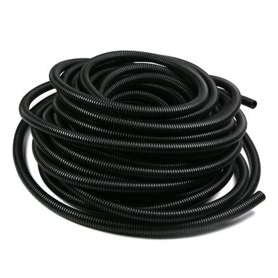 Aicosineg 62.34ft 2/5 Inch Non-Split Wire Loom Tubing Corrugated Tube Polyethylene Hose Cover for Home Outdoor Automotive Marine Wire Harness Wrap Cover Sleeve Conduit-Black (1 PCS)
