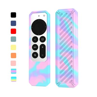 2021 Remote Case for Apple Siri Remote (2nd Gen), Protective Anti-Slip Durable Silicon Shockproof Rubber Cover for Apple 4K HD TV Siri Remote (2nd Generation) (Rainbow B)