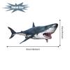 MEFOSS Great White Shark Wall Peel and Stick Undersea Marine Shark Wall Stickers Kids Nursery Sticker Playroom Home Decoration Art view 2