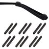 PIPJOY Premium Ultra Soft Anti Slip Silicone Eyeglass Temple Tips - 6 Pair Ear Grips Sleeve Retainer (Black) view 1
