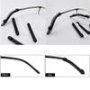 PIPJOY Premium Ultra Soft Anti Slip Silicone Eyeglass Temple Tips - 6 Pair Ear Grips Sleeve Retainer (Black & Clear) view 3