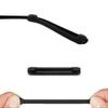 PIPJOY Premium Ultra Soft Anti Slip Silicone Eyeglass Temple Tips - 6 Pair Ear Grips Sleeve Retainer (Black & Clear) view 4