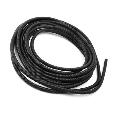 Aicosineg Cable Sleeves 29.53 ft 2/5 Inch Electrical Conduits Non-Split Wire Loom Tubing Corrugated Tube Polyethylene Hose Cover for Home Outdoor Automotive Marine Wire Harness Wrap Black 1 PCS