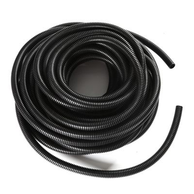 Aicosineg 49.21ft 0.5In Electrical Conduit Non-Split Wire Loom Tubing Corrugated Tube Flexible Polyethylene Hose Cover for Home Outdoor Automotive Marine Wire Harness Wrap Cover Sleeve Black (1 PCS)