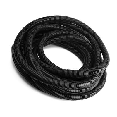 Aicosineg 36.09ft 8/9 Inch Split Wire Loom Tubing Corrugated Tube Polyethylene Hose Cover for Home Outdoor Automotive Marine Wire Harness Wrap Cover Sleeve Conduit-Black (1 PCS)