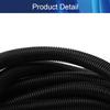 Aicosineg 36.09ft 8/9 Inch Split Wire Loom Tubing Corrugated Tube Polyethylene Hose Cover for Home Outdoor Automotive Marine Wire Harness Wrap Cover Sleeve Conduit-Black (1 PCS) view 4
