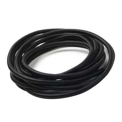 Aicosineg 24.61ft 2/5 Inch Split Wire Loom Tubing Corrugated Tube Polyethylene Hose Cover for Home Outdoor Automotive Marine Wire Harness Wrap Cover Sleeve Conduit-Black (1PCS)