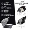 Philbert Danish Design 4-in-1 Laptop Sun Shade Lux Hood - Screen Shade, Privacy Screen, Heat Protection, Contrast Enhancement - Fits 12/13/14 Laptops, Self-Standing Cover with Pocket - Striped view 2