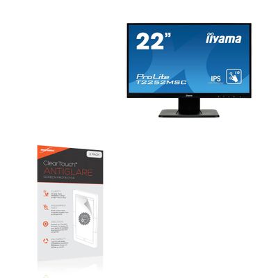 BoxWave Screen Protector Compatible with IIyama Prolite T2252MSC-B1 - ClearTouch Anti-Glare (2-Pack), Anti-Fingerprint Matte Film Skin