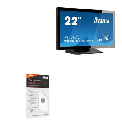 BoxWave Screen Protector Compatible with IIyama Prolite T2234MSC-B5X - ClearTouch Anti-Glare (2-Pack), Anti-Fingerprint Matte Film Skin