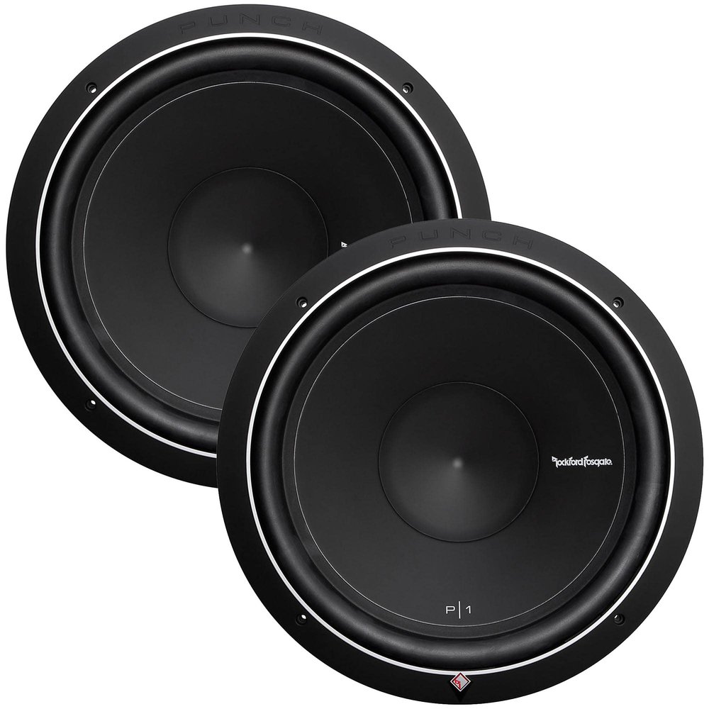 Rockford Fosgate - Two P1S2-15 15" Subwoofers - SVC (2-Ohm), 250 Watts Rms, 500 Watts Peak