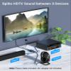 BlueRigger Digital Optical Audio Splitter (Active Toslink Splitter 1 in 3 Out, SPDIF, Fiber Optic Adapter) - Compatible with Home Theatre, Xbox, PS4, DVD, Receiver, TV, LPCM2.0, DTS, Dolby Digital view 2