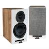 ELAC Uni-Fi Reference 3-Way 5-1/4" Bookshelf Speakers, Oak or Walnut Speakers for Home Theater and Stereo System, White Baffle with Oak Sides view 1