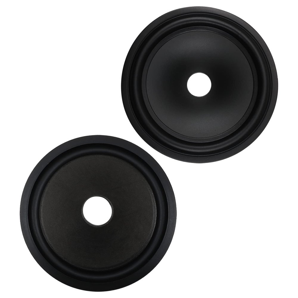 Jutagoss 6 inch Paper Speaker Cone Subwoofer Cones Drum Paper 1 inch Inner Diameter with Rubber Surround for Speaker 2Pcs