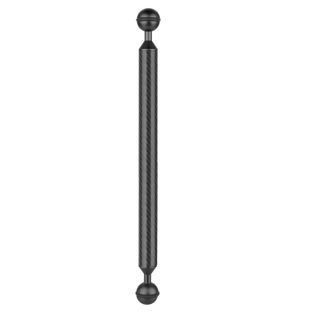 BGNing Diving Carbon Fiber 1inch Dual Ball Head Float Buoyancy Arm D20mm Camera Underwater Mount 5/6/7/8/9/10/11/12 Inch (12inch,Black)