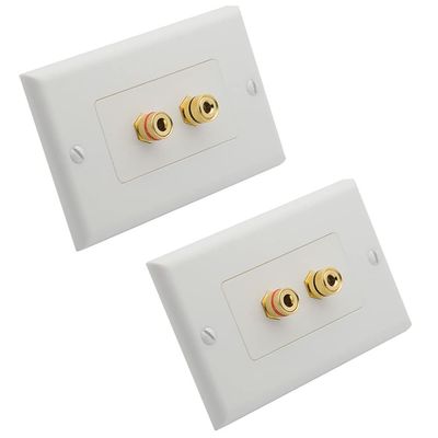 2 PACK 1 Gang 1.0 Speaker Banana Sound Box Wall Plate
