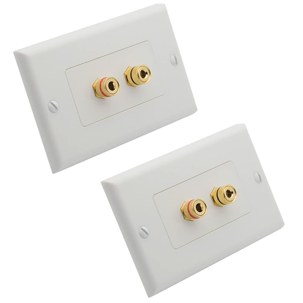 2 PACK 1 Gang 1.0 Speaker Banana Sound Box Wall Plate