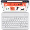 DETUOSI Universal 10 inch Wireless Keyboard, (0.23 inch) Ultrathin Slim Lightweight Travel Portable, 10.1" Multi-Device Wireless Keyboard for iOS/Android/Windows Tablet, Computer, Smart Phone #White view 1