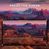 16:9 Portable HD Projector Screen,Foldable Projection Curtain,Polyester Material,Bright and Realistic,for Home Office,Multiple (100in) view 4