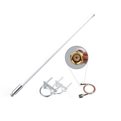 5.8dBi LoRa Gateway Antenna Outdoor Fiberglass LoRaWAN Antenna for RAK HNT Bobcat Helium Hotspot Miner with Mount Bracket N-Male SMA Connect Cable 915MHz