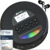 KLIM Nomad - New 2023 - Portable CD Player Walkman with Long-Lasting Battery - with Headphones - Radio FM - Compatible MP3 CD Player Portable - TF Card Radio FM AM Bluetooth - Ideal for Cars - Black view 1